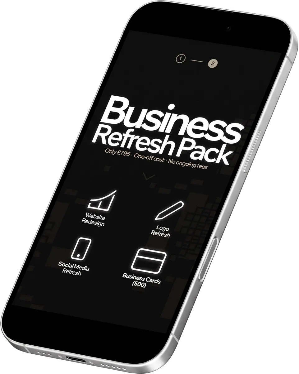 Business Refresh Pack shown on a laptop and phone